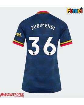 Arsenal Martin Zubimendi #36 Tricou Fotbal Replică 2026-27 Femei Deplasare